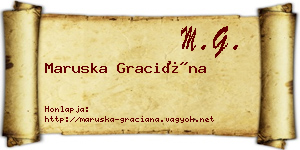 Maruska Graciána névjegykártya